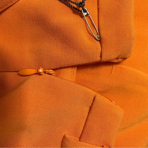 NWT NY & Co. Eva Mendes 2 Piece Set Tangarine Time Skirt and Blouse Top Size 8/M - Picture 13 of 16